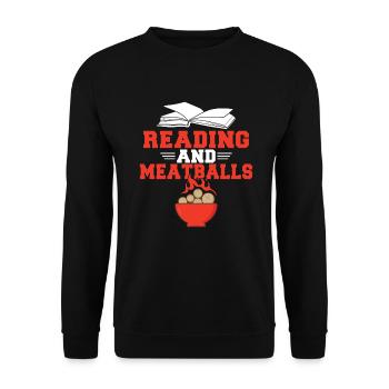 Cadeaux pour les amateurs de boulettes de viande - Sweat-shirt Unisexe - noir - Devant - Alina (178cm) & Michal (187cm)