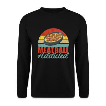 Cadeaux pour les amateurs de boulettes de viande - Sweat-shirt Unisexe - noir - Devant - Alina (178cm) & Michal (187cm)