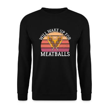 Cadeaux pour les amateurs de boulettes de viande - Sweat-shirt Unisexe - noir - Devant - Alina (178cm) & Michal (187cm)