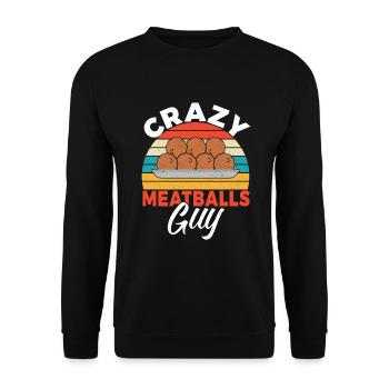 Meatball Lovers Gifts - Unisex Sweatshirt - black - Front - Alina (178cm) & Michal (187cm)