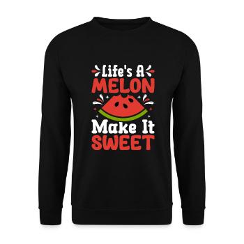 Melon Poison - Sweat-shirt Unisexe - noir - Devant - Alina (178cm) & Michal (187cm)