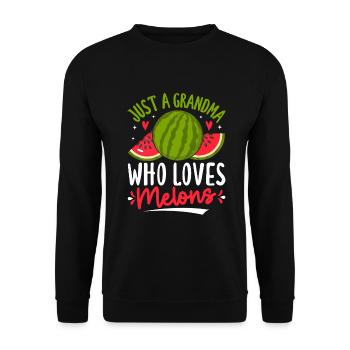 Melon Gift - Unisex Pullover - Schwarz - Vorne - Alina (178cm) & Michal (187cm)