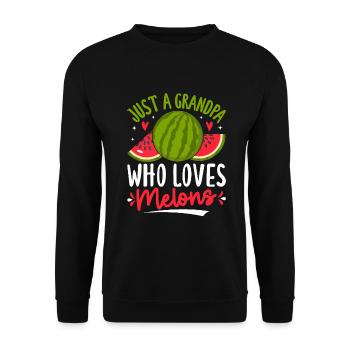 Melon Gift - Unisex Pullover - Schwarz - Vorne - Alina (178cm) & Michal (187cm)