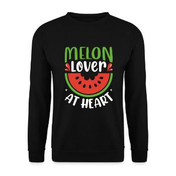 Melon Gift - Unisex Pullover - Schwarz - Vorne - Alina (178cm) & Michal (187cm)