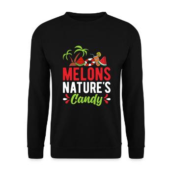 Melon Gift - Unisex Pullover - Schwarz - Vorne - Alina (178cm) & Michal (187cm)