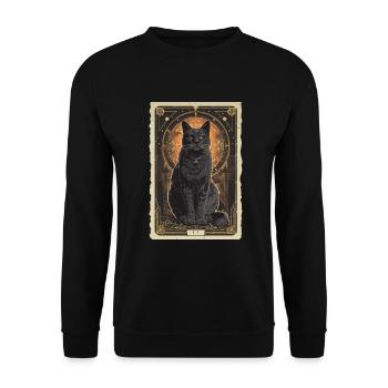 Tarot de la déesse du chat - Sweat-shirt Unisexe - noir - Devant - Alina (178cm) & Michal (187cm)