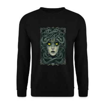 Meduse Tarot - Unisex Pullover - Schwarz - Vorne - Alina (178cm) & Michal (187cm)