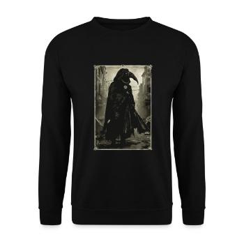 Pest Arzt Tarot - Unisex Pullover - Schwarz - Vorne - Alina (178cm) & Michal (187cm)