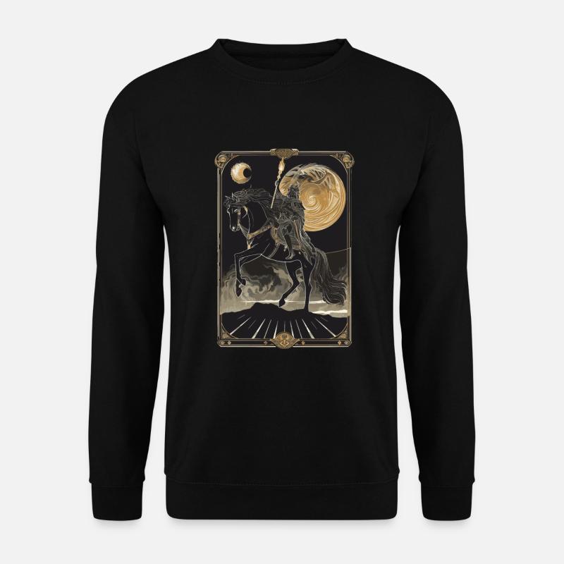 Der Streitwagen Tarot - Unisex Pullover - Schwarz