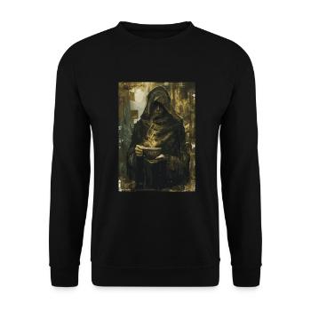 Der Kaffeetrinker Tarot - Unisex Pullover - Schwarz - Vorne - Alina (178cm) & Michal (187cm)