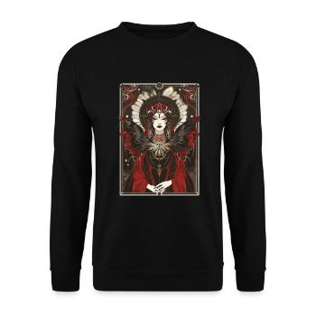 Die Kaiserin Tarot - Unisex Pullover - Schwarz - Vorne - Alina (178cm) & Michal (187cm)