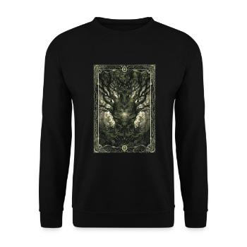 Der Zauberwald Tarot - Unisex Pullover - Schwarz - Vorne - Alina (178cm) & Michal (187cm)