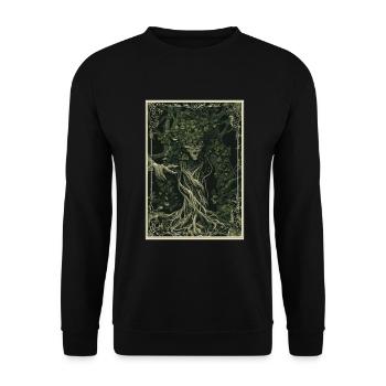 Der Waldwächter Tarot - Unisex Pullover - Schwarz - Vorne - Alina (178cm) & Michal (187cm)