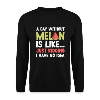 Melon Poison - Sweat-shirt Unisexe - noir - Devant - Alina (178cm) & Michal (187cm)