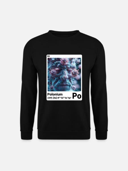 AI am Polonium (wt) fashion periodictable nerdy - Unisex Sweatshirt - black
