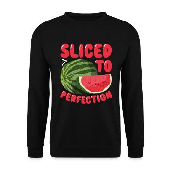 Melon Gift - Unisex Pullover - Schwarz - Vorne - Alina (178cm) & Michal (187cm)