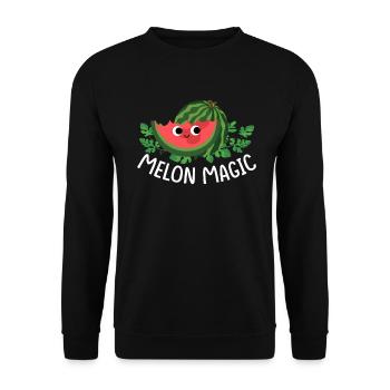 Melon Gift - Unisex Pullover - Schwarz - Vorne - Alina (178cm) & Michal (187cm)