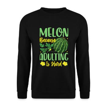 Melon Poison - Sweat-shirt Unisexe - noir - Devant - Alina (178cm) & Michal (187cm)