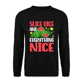 Melon Gift - Unisex Pullover - Schwarz - Vorne - Alina (178cm) & Michal (187cm)