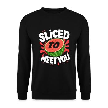 Melon Gift - Unisex Pullover - Schwarz - Vorne - Alina (178cm) & Michal (187cm)