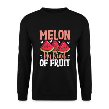 Melon Gift - Unisex Pullover - Schwarz - Vorne - Alina (178cm) & Michal (187cm)