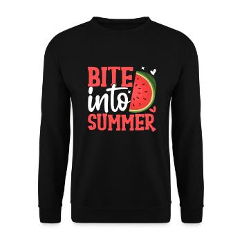 Melon Gift - Unisex Pullover - Schwarz - Vorne - Alina (178cm) & Michal (187cm)