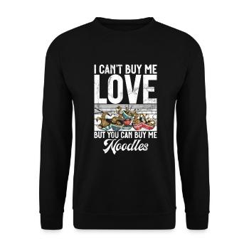 Noodle Lover Gifts - Unisex Sweatshirt - black - Front - Alina (178cm) & Michal (187cm)