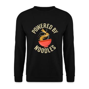 Noodle Lover Gifts - Unisex Sweatshirt - black - Front - Alina (178cm) & Michal (187cm)