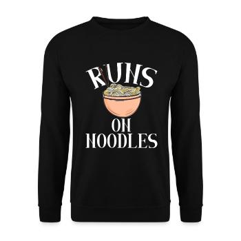 Noodle Lover Gifts - Unisex Pullover - Schwarz - Vorne - Alina (178cm) & Michal (187cm)
