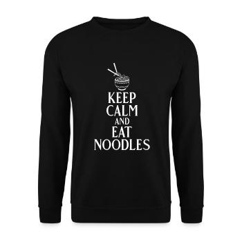 Noodle Lover Gifts - Unisex Sweatshirt - black - Front - Alina (178cm) & Michal (187cm)
