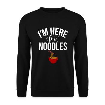 Noodle Lover Gifts - Unisex Pullover - Schwarz - Vorne - Alina (178cm) & Michal (187cm)