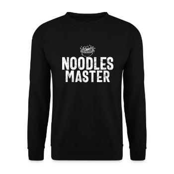Noodle Lover Gifts - Unisex Pullover - Schwarz - Vorne - Alina (178cm) & Michal (187cm)