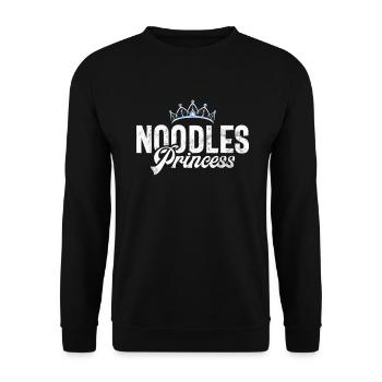 Noodle Lover Gifts - Unisex Pullover - Schwarz - Vorne - Alina (178cm) & Michal (187cm)