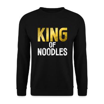 Noodle Lover Gifts - Unisex Pullover - Schwarz - Vorne - Alina (178cm) & Michal (187cm)