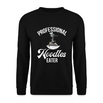Noodle Lover Gifts - Unisex Pullover - Schwarz - Vorne - Alina (178cm) & Michal (187cm)