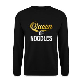 Noodle Lover Gifts - Unisex Sweatshirt - black - Front - Alina (178cm) & Michal (187cm)