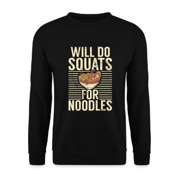 Noodle Lover Gifts - Unisex Pullover - Schwarz - Vorne - Alina (178cm) & Michal (187cm)