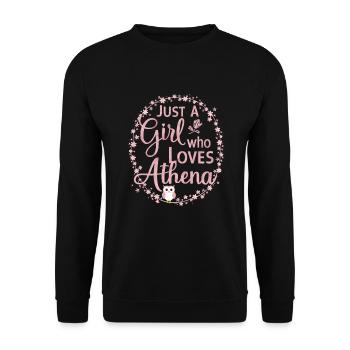 Athena Goddess Gift - Unisex Sweatshirt - black - Front - Alina (178cm) & Michal (187cm)