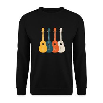 Gift for dulcimer lover - Unisex Sweatshirt - black - Front - Alina (178cm) & Michal (187cm)