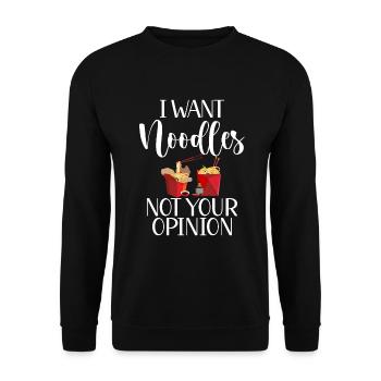 Noodle Lover Gifts - Unisex Pullover - Schwarz - Vorne - Alina (178cm) & Michal (187cm)