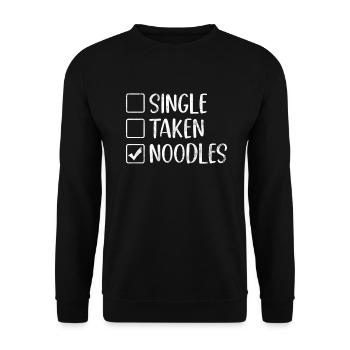 Noodle Lover Gifts - Unisex Pullover - Schwarz - Vorne - Alina (178cm) & Michal (187cm)