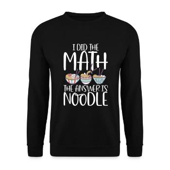 Noodle Lover Gifts - Unisex Pullover - Schwarz - Vorne - Alina (178cm) & Michal (187cm)