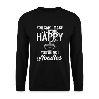 Noodle Lover Gifts - Unisex Pullover - Schwarz - Vorne - Alina (178cm) & Michal (187cm)