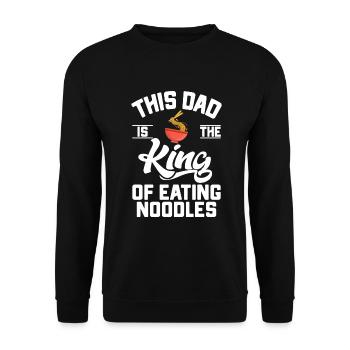 Noodle Lover Gifts - Unisex Sweatshirt - black - Front - Alina (178cm) & Michal (187cm)