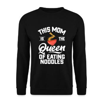 Noodle Lover Gifts - Unisex Pullover - Schwarz - Vorne - Alina (178cm) & Michal (187cm)