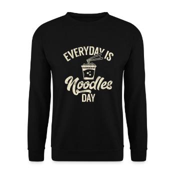 Noodle Lover Gifts - Unisex Sweatshirt - black - Front - Alina (178cm) & Michal (187cm)