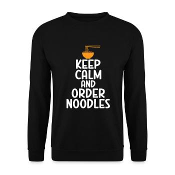 Noodle Lover Gifts - Unisex Pullover - Schwarz - Vorne - Alina (178cm) & Michal (187cm)
