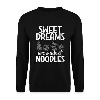 Noodle Lover Gifts - Unisex Pullover - Schwarz - Vorne - Alina (178cm) & Michal (187cm)