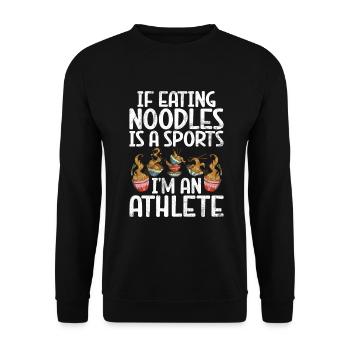 Noodle Lover Gifts - Unisex Pullover - Schwarz - Vorne - Alina (178cm) & Michal (187cm)