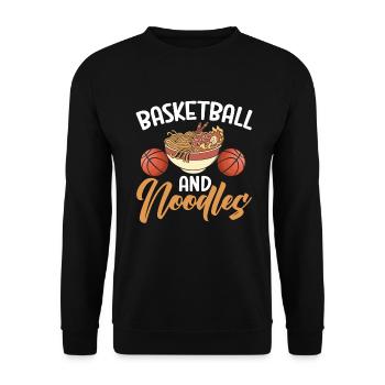 Noodle Lover Gifts - Unisex Sweatshirt - black - Front - Alina (178cm) & Michal (187cm)